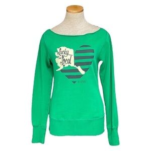 AK Republic Sweatshirt Green Alaska Lucky I’m Local Size Small